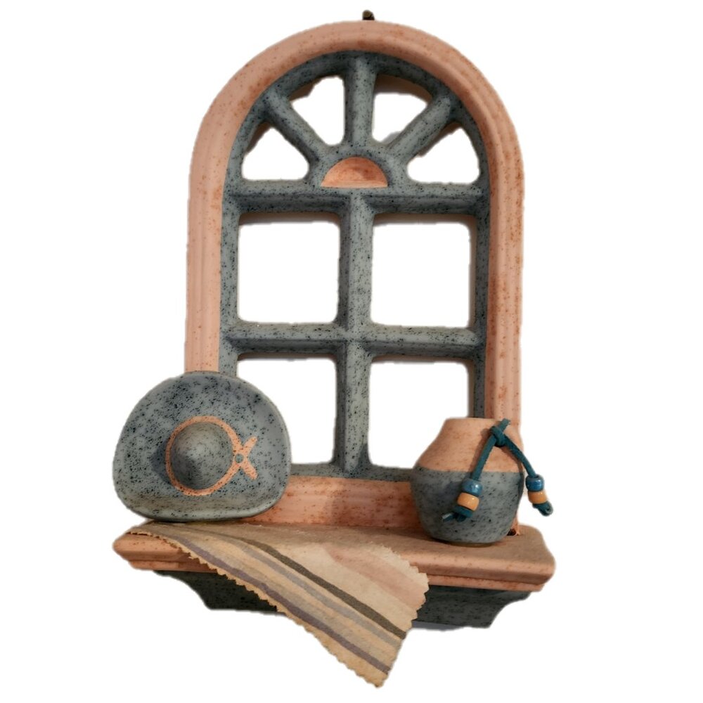 Southwestern Mexican Style Ceramic Decorative Wall Hanging Piece